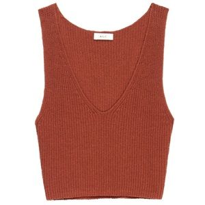ALC Eloise Cropped Knit Top Large